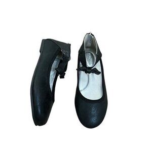Kenneth Cole Reaction Girls Black Ballet Flats With Bow Accent